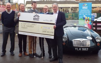 Shere Hill Climb donates £500 to Sight for Surrey