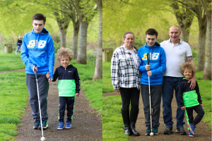 Lee walking with nephew, Alfie and with his mum, Carol & Dad, Anthony.