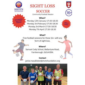 Sight Loss Soccer poster 