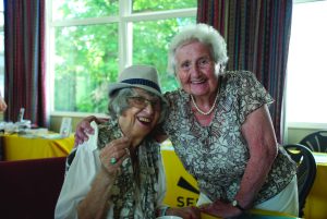 Two ladies at meet up catch up