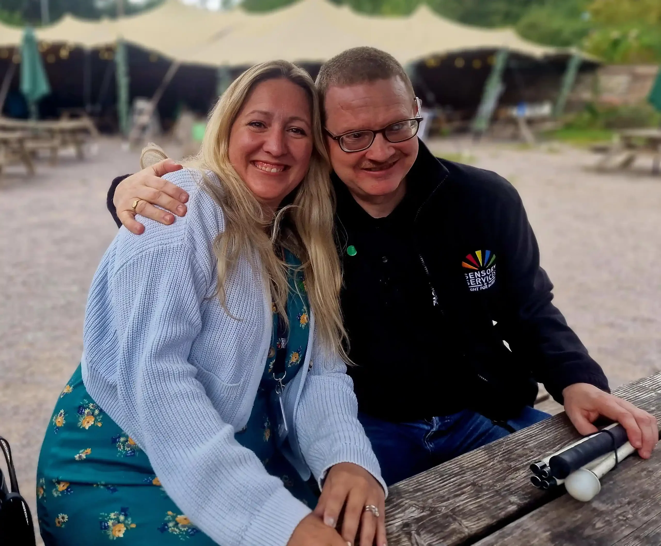Deanne and Gary from the charity