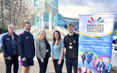 A group of people from the charity and Guildford Spectrum.