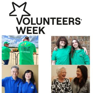 Volunteer's Week logo and pictures of various volunteers